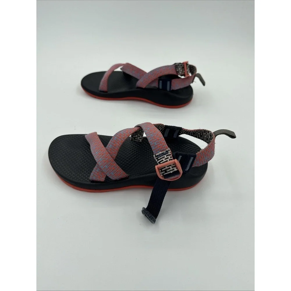 Chaco Kids Z/1 EcoTread Water Sandals Size 3 Black & Penny Coral Hiking Boating